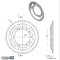 Pinion spate 52 dinti pas lant 415 moped Peugeot 103 SP - MVL - Vogue LE - LN - S2 - S2A - SE - SX -SXA - VSX 2T AC 50cc