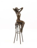 Trezirea -statueta Art Deco din bronz DC-12, Nuduri