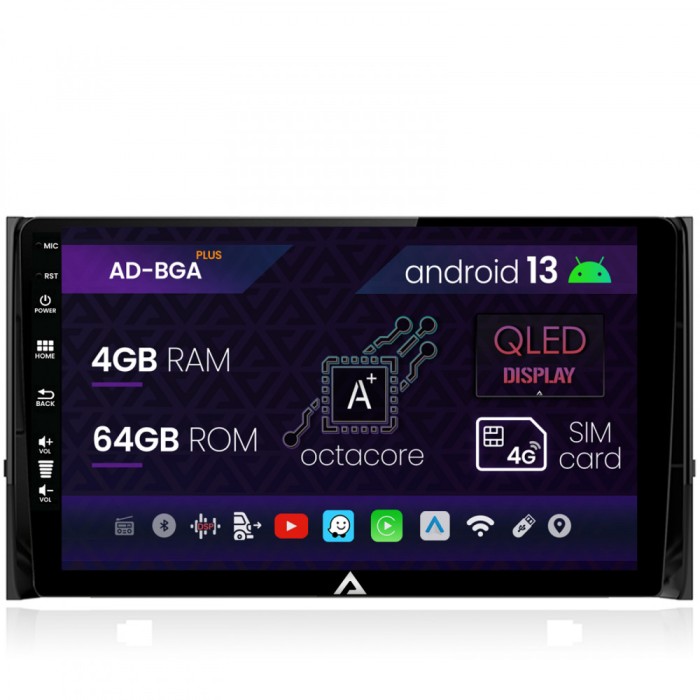 Navigatie Skoda Kodiaq, Android 13, A-Octacore 4GB RAM + 64GB ROM, 10.1 Inch - AD-BGA10004+AD-BGRKIT028