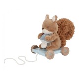 Little Dutch Forest Friends Pull Along Squirrel jucărie de tras 18 m+ Blue 1 buc