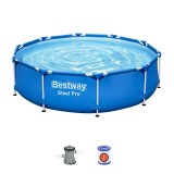 Piscina supraterana Bestway Steel Pro cu filtru, 305 x 76 cm
