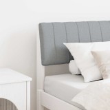 vidaXL Tăblie tapițată Gri deschis 100 cm Lemn de pin masiv 879248