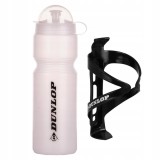 Bidon Bicicleta 750ml Transparent cu Suport Negru Dunlop A767 Polietilena