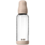 BIBS Baby Glass Bottle Silicone biberon anticolici cu suzetă din silicon Blush 240 ml