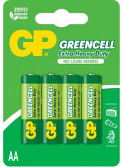 Baterii Greencell AA / R6, 1.5v, Zinc, Set Blister cu 4 buc. foto