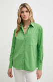 MAX&amp;Co. cămașă din bumbac femei, culoarea verde, cu guler clasic, relaxed, 2416111044200 2416110000000, Max&amp;Co.