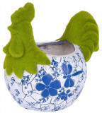 Cumpara ieftin Decorațiuni MagicHome, Robinet cu ghiveci de flori, ornament albastru, ceramică, 34,5x24x30,5 cm