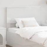 VidaXL Tăblie cap cu headboard Alb Lucios 100 cm Lemn compozit 888335