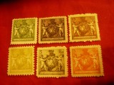 Serie mica Liechtenstein 1921 - Uzuale Steme , 6 val. sarniera