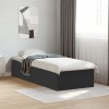 Cadru de pat, negru, 90x200 cm, lemn prelucrat
