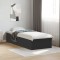 Cadru de pat, negru, 90x200 cm, lemn prelucrat