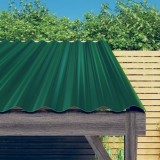 Panouri de acoperiș 12 buc. oțel vopsit verde 60x36 cm