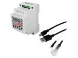 Timer Interval 1-1200s DPDT 8-30VDC pentru şină DIN 16A