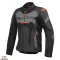 Geaca (jacheta) barbati pentru scuter - motocicleta piele Racing Ixon vara model Jackal JKT MS culoare: negru/antracit/portocaliu Negru/antracit/porto