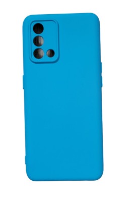 Husa silicon antisoc cu microfibra in interior Oppo A74 Albastru foto
