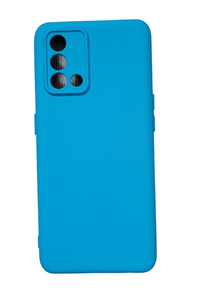 Husa silicon antisoc cu microfibra in interior Oppo A74 Albastru