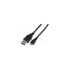 Cablu USB A mufa, USB B micro mufa, USB 2.0, lungime 1m, negru, ASSMANN - AK-300110-010-S
