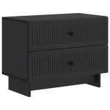 vidaXL Dulap de noapte Negru 62 x 34,5 x 47,5 cm Lemn prelucrat 893856