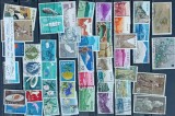JAPONIA-(LOT5)- LOT-50Timbre Div.teme :sport,peisajeui , picturi,flora,fauna,etc -Stamp-Vezi-Scan