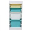 Raft depozitare cu 4 cosuri colorate, U-Grow