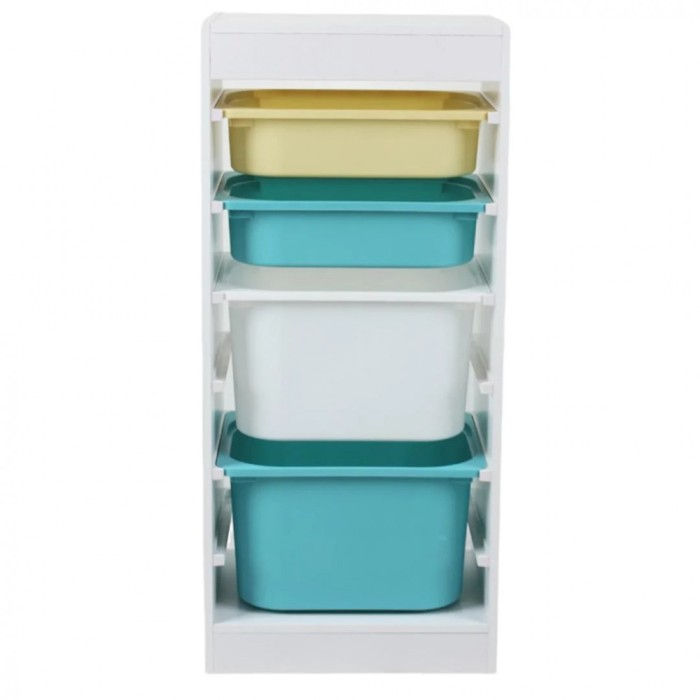 Raft depozitare cu 4 cosuri colorate, U-Grow