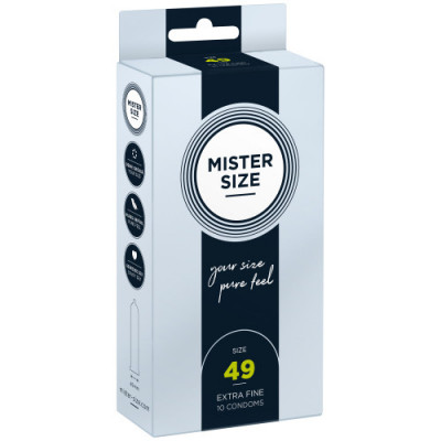 Prezervative - Mister Size Prezervative de Marimea Perfecta Latime 49 mm pentru Placere si Siguranta 10 bucati foto
