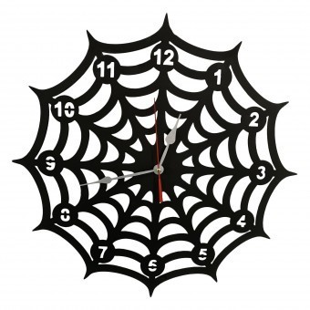 Ceas de perete metalic Krodesign Spider, diametru 50 cm, negru