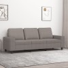 Gossi canapea cu 3 locuri, taupe, 180 cm, material textil