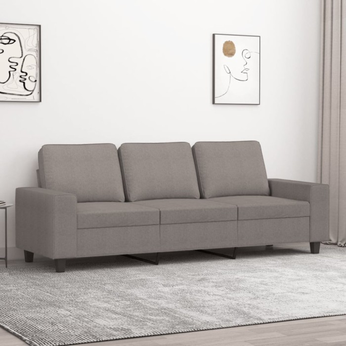 Gossi canapea cu 3 locuri, taupe, 180 cm, material textil