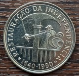 (M1830) MONEDA PORTUGALIA - 100 ESCUDOS 1990, 350 ANI RESTAURAREA INDEPENDENTEI
