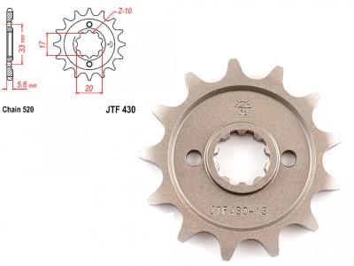 Pinion transmisie fata 520/13T, JTF430 foto