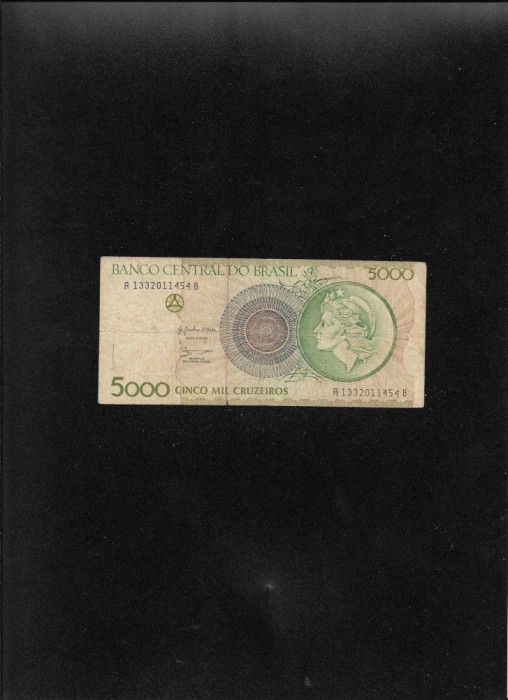 Rar! Brazilia 5000 5.000 cruzeiros 1990 seria1332011454