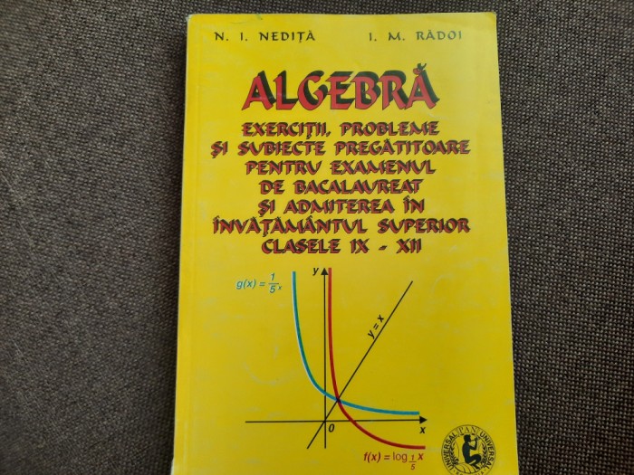 N I NEDITA ALGEBRA EXERCITII,PROBLEME SI SUBIECTE PREGATITOARE PENTRU EXAMENUL 2