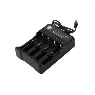 Incarcator Acumulatori 4.2V Li-Ion 18650 cu 4 Porturi la USB Cod: BH-042100-04U Automotive TrustedCars foto