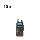 Bax 10bc Portable VHF/UHF radio station CRT FP00 dual band 144-146 and 430-440 MHz black, VOX, 128 channels, Scan, Programmable, Flashlight, FM radio