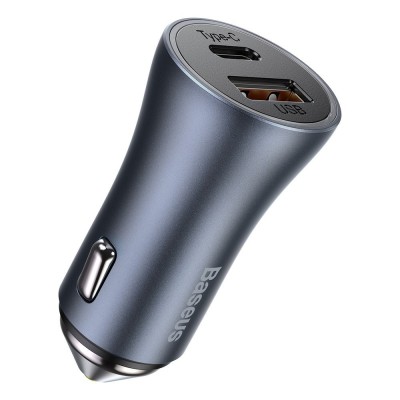 Incarcator auto Baseus type c 40W + cablu lightning TZCCJD-B0G foto