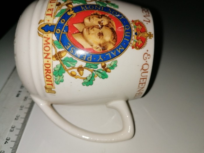RARA = CANA PORTELAN ANIVERSARA MAI 1937 INCORONAREA REGELUI GEORGE VI
