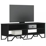 Gossi dulap tv, negru, 122x34x41 cm, lemn prelucrat