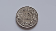 Elvetia , 1/2 Franc 1948 foto