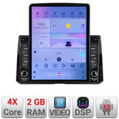 Navigatie Toyota Corolla dupa 2020 K-388 ecran tip TESLA 9.7&amp;quot; cu Android Radio Bluetooth Internet GPS WIFI 2+32 DSP Qu CarStore Technology foto