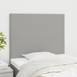 Cumpara ieftin Tăblii de pat, 2 buc, gri deschis, 80x5x78/88 cm, textil
