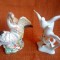 Grup de figurine din portelan vechi Berze in cuib si Porumbei in zbor