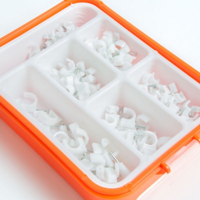 Set de cleme cu cui pentru fixarea cablurilor - 5-10 mm - 100 buc - 04282 foto
