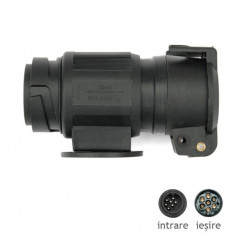 Adaptor remorca auto BestAutoVest plastic de la 13 la 7 pini, 12V, carcasa PVC