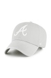 47 brand șapcă de baseball din bumbac MLB Atlanta Braves culoarea gri, uni, B-RGW01GWS-GYD