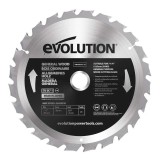 Cumpara ieftin Disc pentru fierastrau circular, taiere lemn Evolution GW185TCT-24, O185 x 20 mm, 24 dinti