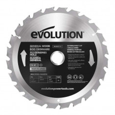 Disc pentru fierastrau circular, taiere lemn Evolution GW185TCT-24, O185 x 20 mm, 24 dinti