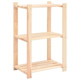 Raft depozitare 3 niveluri, 60x38x90 cm lemn masiv pin, 150 kg