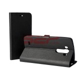 Husa Flip Stand Magnetica Neagra LG K10, Protectie Premium