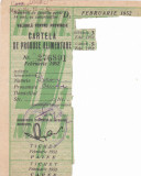 TICHET CARTELA PRODUSE ALIMENTARE 1952,CARNE DIVERSE PENTRU MEMBRII DE FAMILIE